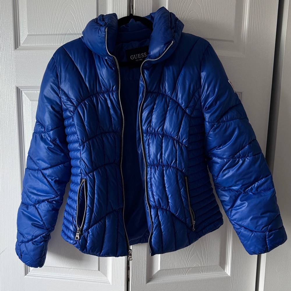 Guess cropped puffer jacket